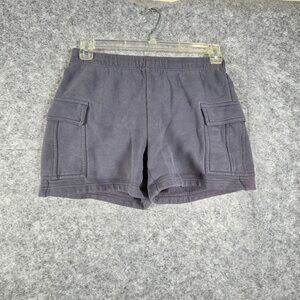 Aritzia Cozy Sweatfleece Mega Cargo Shorts Gray Women's Size Small Lounge Athlei